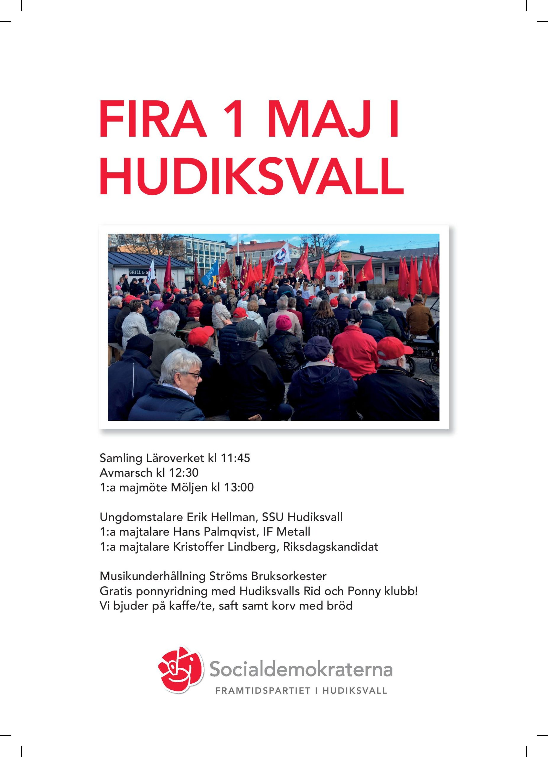 Fira 1 maj i Hudiksvall